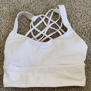 Lululemon white new without tag sports bra